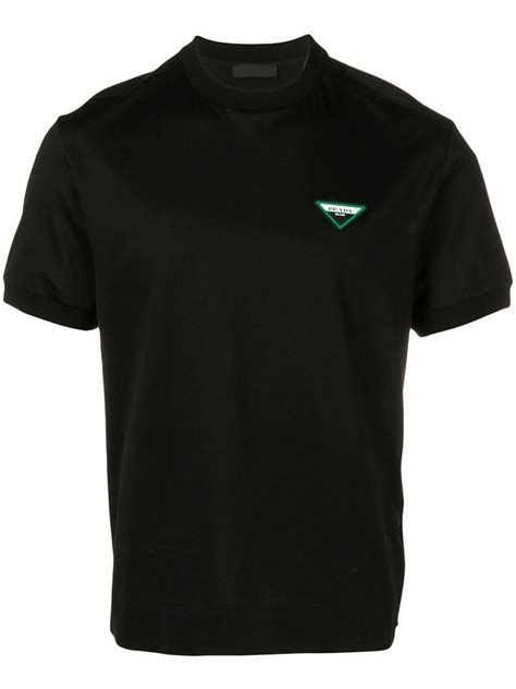 prada t shirt black logo|prada graphic tee.